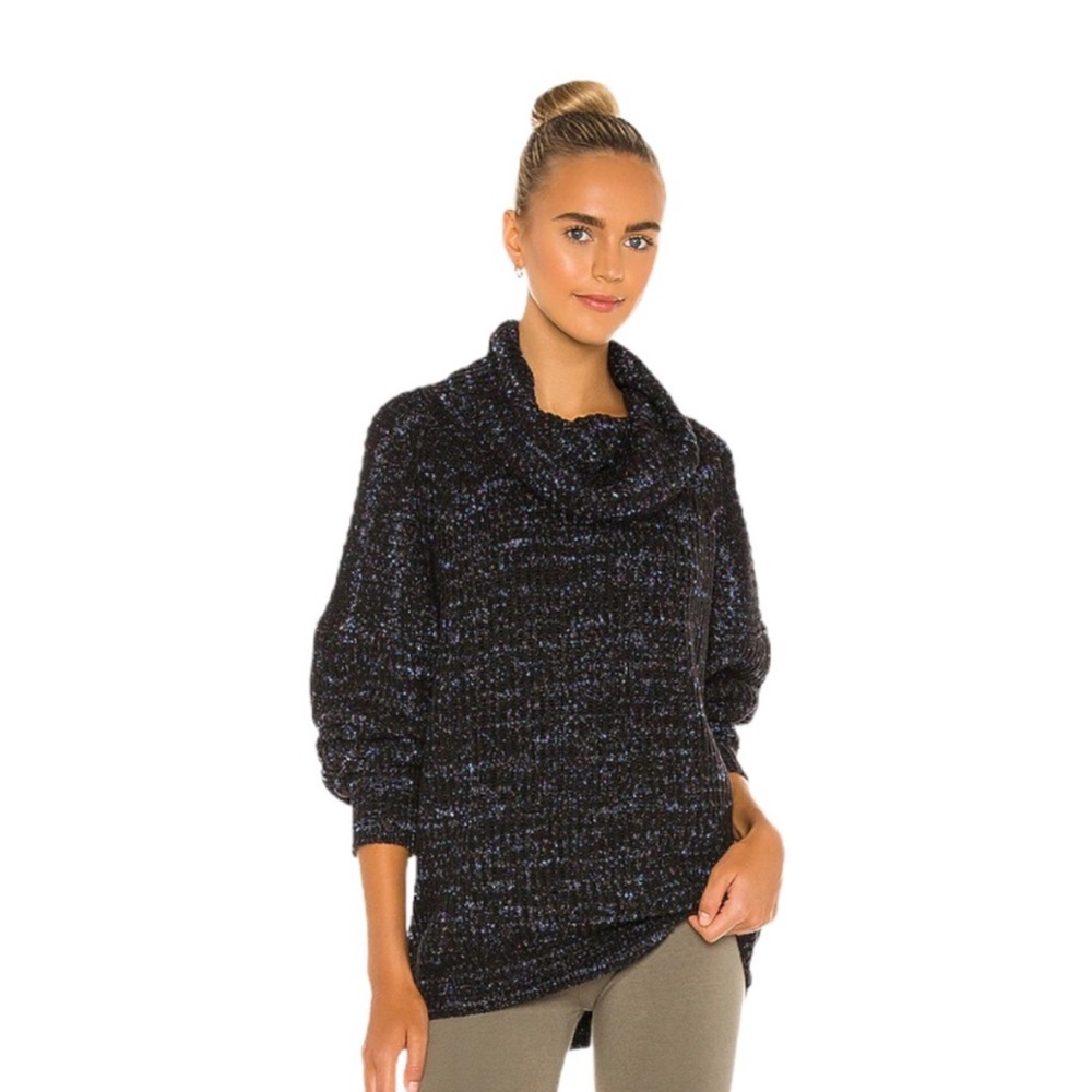 Free People Leo Cowl Neck Tunic Sweater.